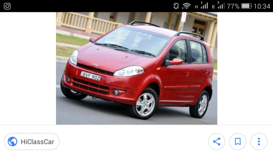 Chery Kimo красний металлик