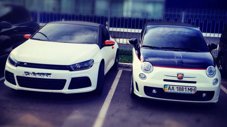 FIAT 500 ABARTH Ч/Б Кабрик 😉