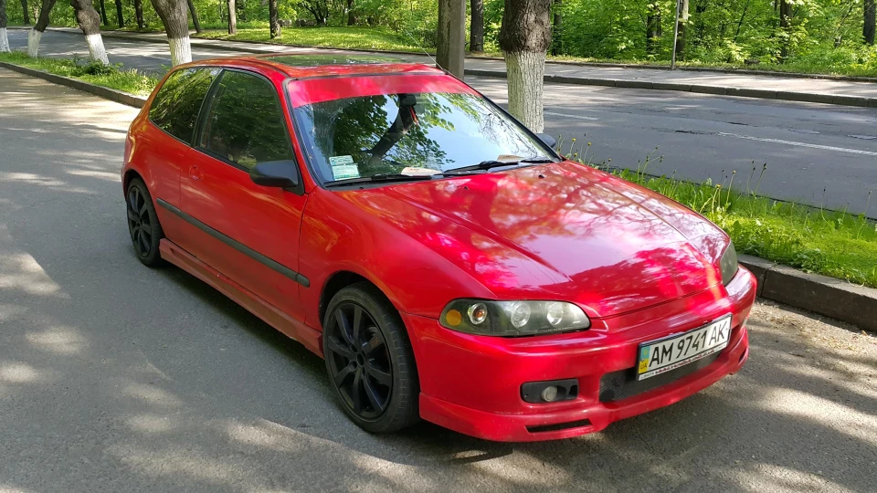 Honda Civic Hatchback Black on RED 3