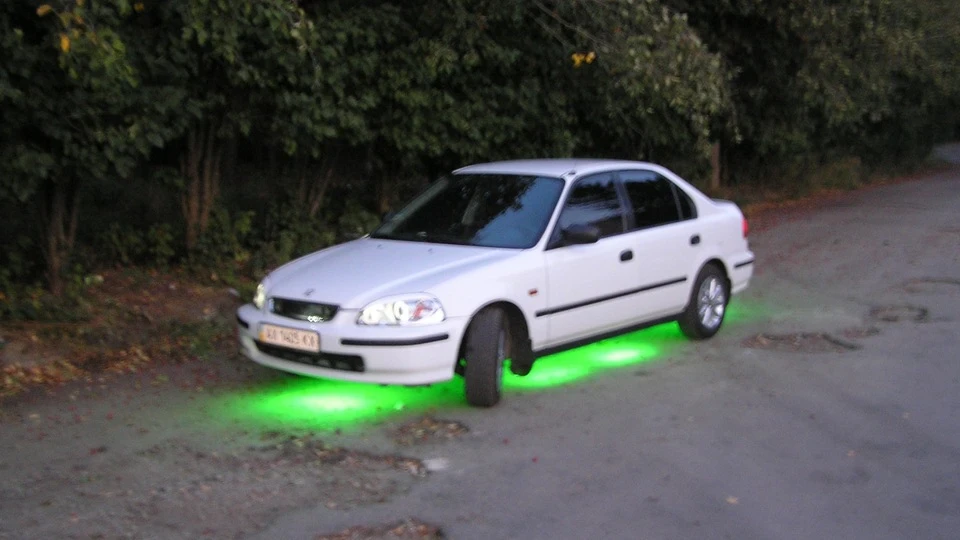 Honda Civic Hatchback Lady in white