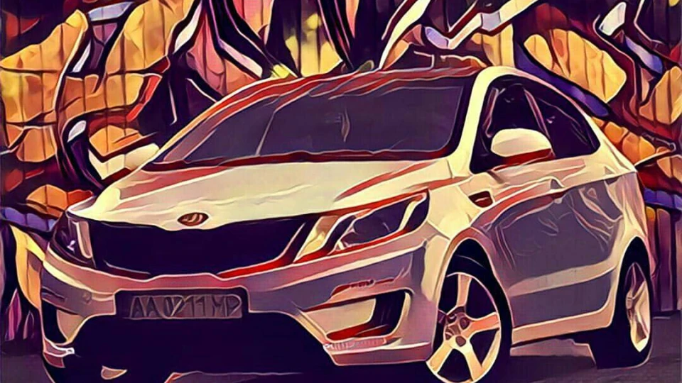 KIA Rio The white-black