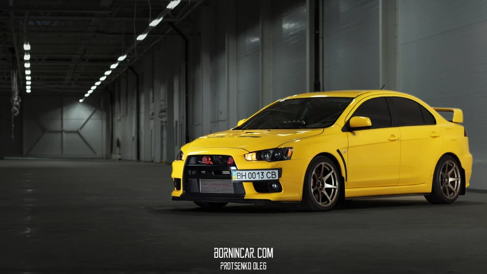 Mitsubishi Lancer Evolution Yellow Devil 3
