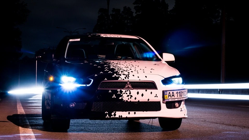 Mitsubishi Lancer ☯ black & white ☯ 2