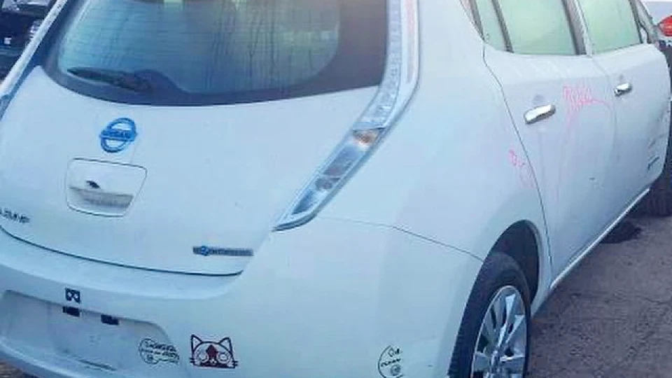Nissan Leaf Біла Електричка 2