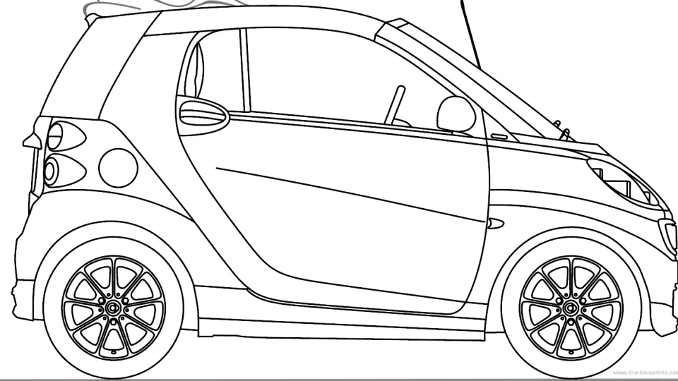 Smart fortwo сірий турбо