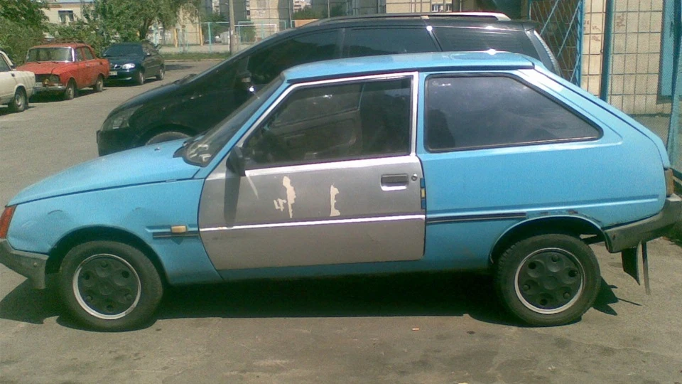 ЗАЗ 1102 жерсть на колесах 2