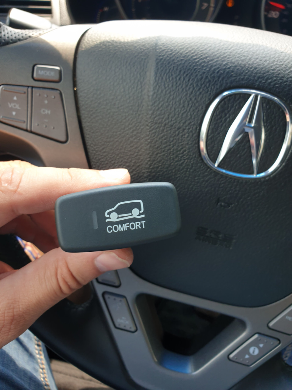 Кнопка Sport/Comfort. Acurа MDX 5
