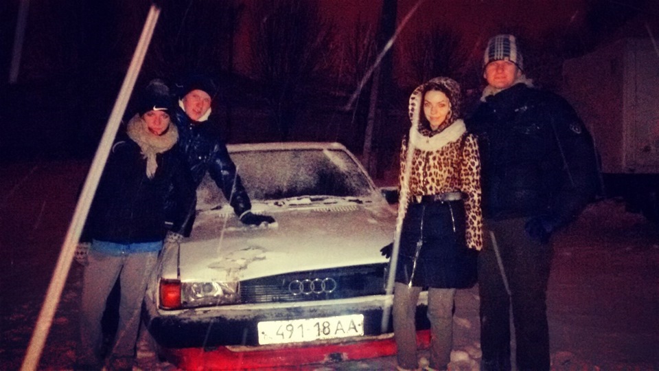 Перший сніг, вперше вдарив машину! 3