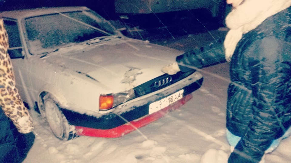 Перший сніг, вперше вдарив машину! 2