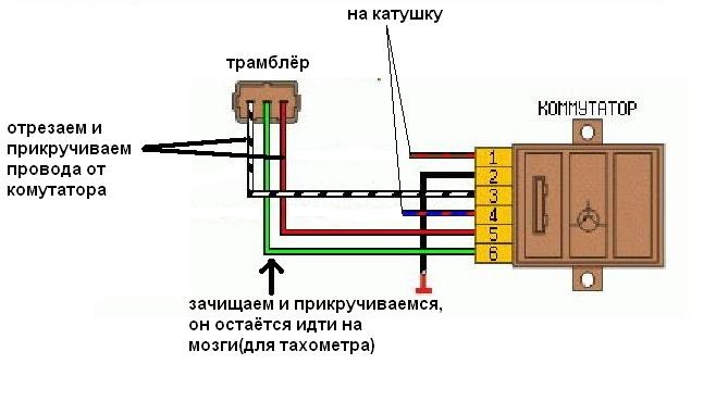комутатор ваз 2108 для солексу на Audi 80 2