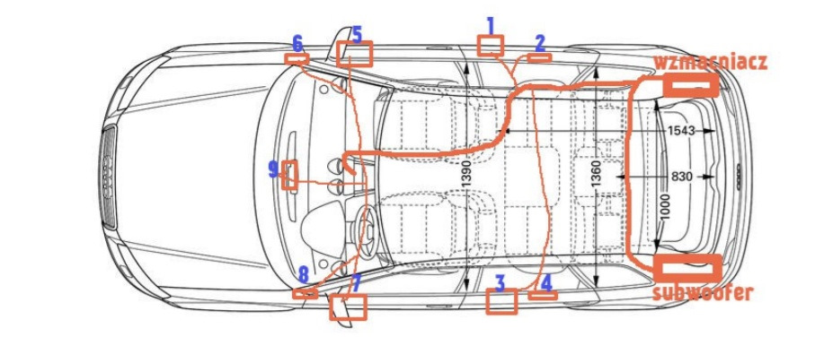 BOSE в Audi 80 b4 1