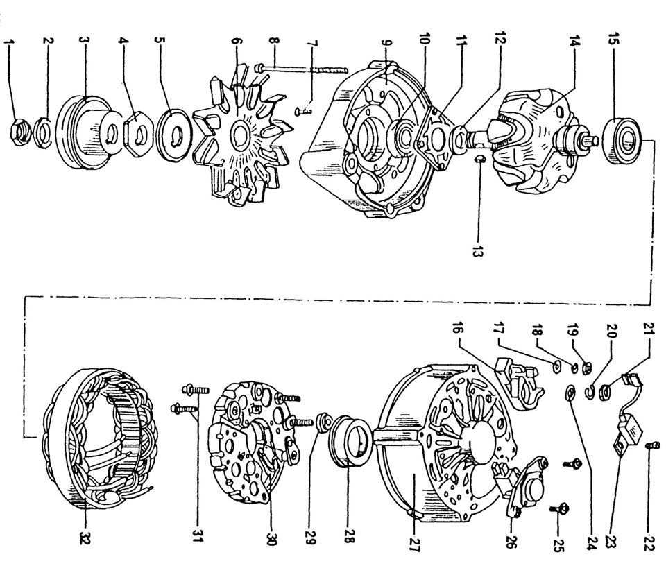 Генератор Bosch, складові 1