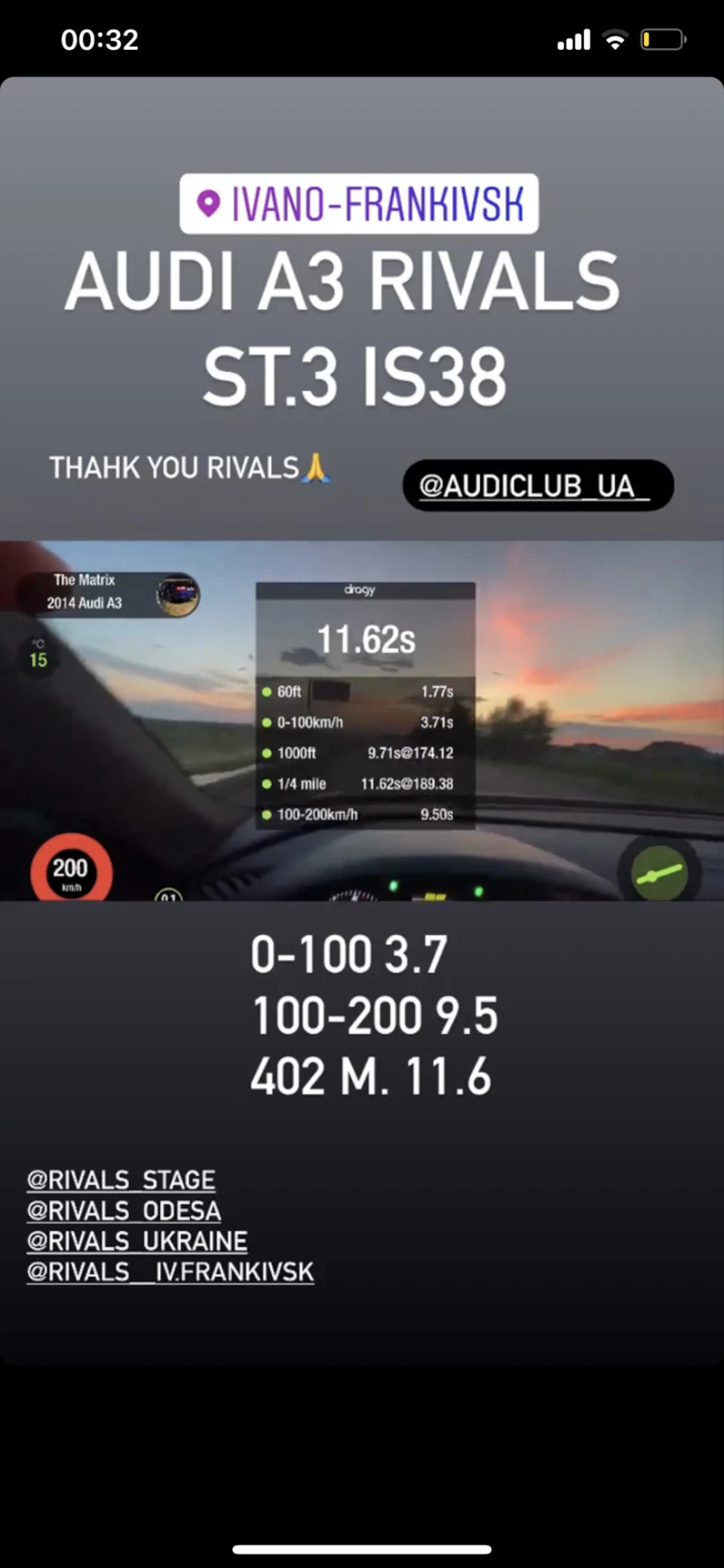 Новий рекорд IS38 1/4 11.6