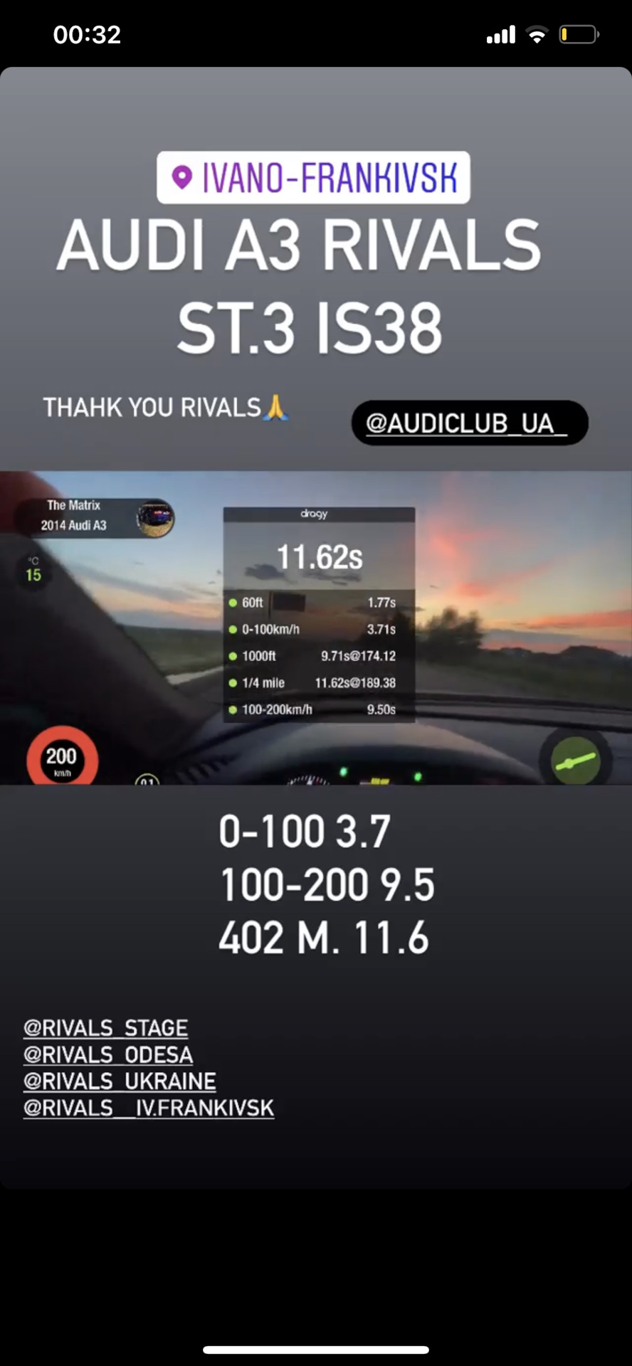 Новий рекорд IS38 1/4 11.6 1
