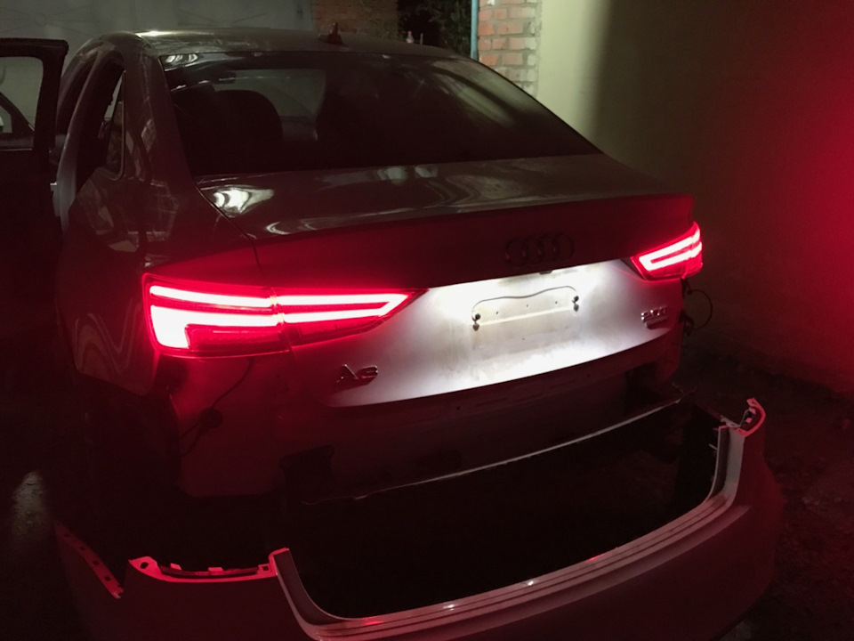 Установка задніх динамічних LED Ліхтарів A3 Sedan 3