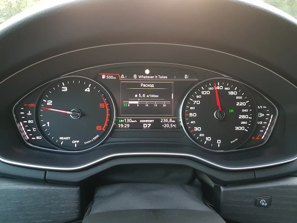 Витрата палива на 130 км/год