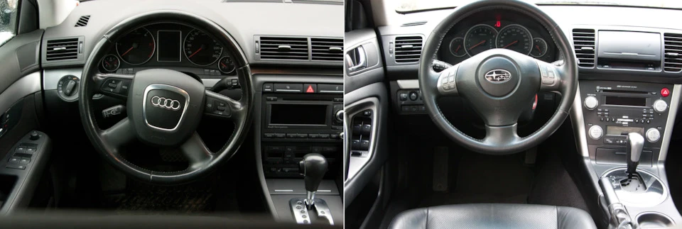 Audi vs Subaru. Інтер'єр.