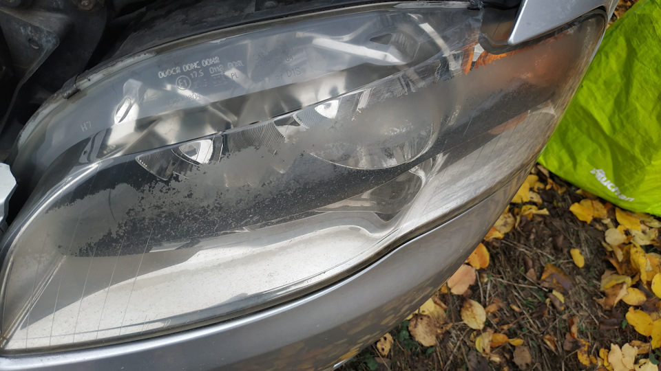 №48 LED лапочки в габарити + бюджетне полірування фари (audi a4b7) 5