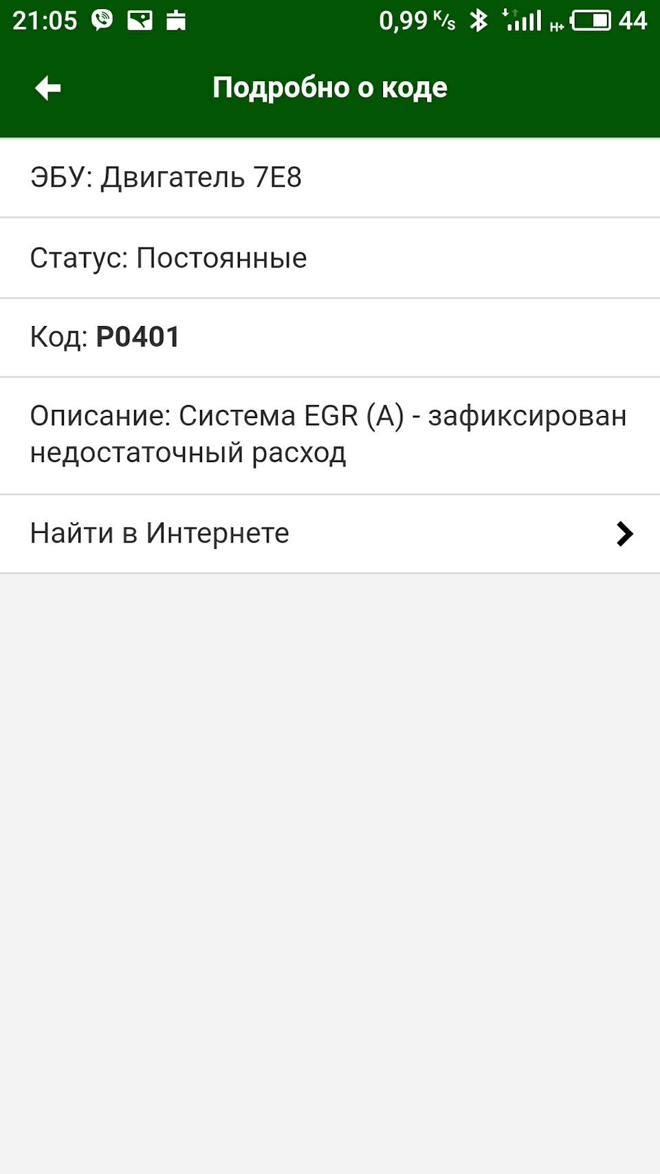 Помилка Р0401 2