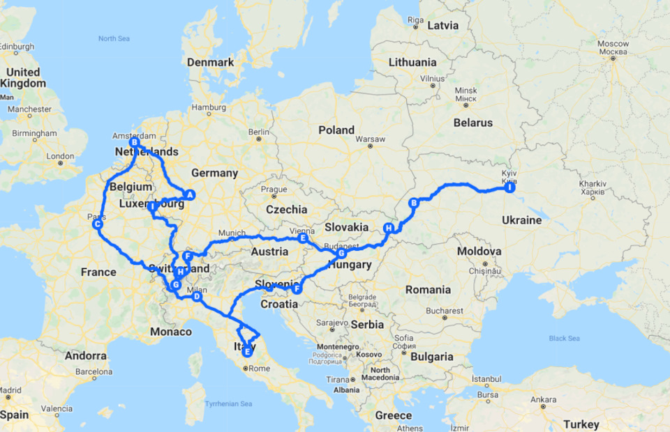 Подорож Європою 1