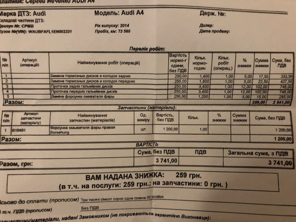 Заміна колодок