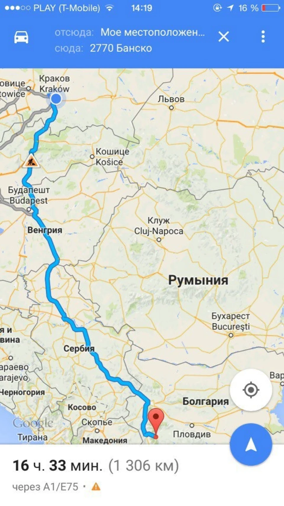Поїздка з Польщі до Болгарії) PS Покататися на лижах