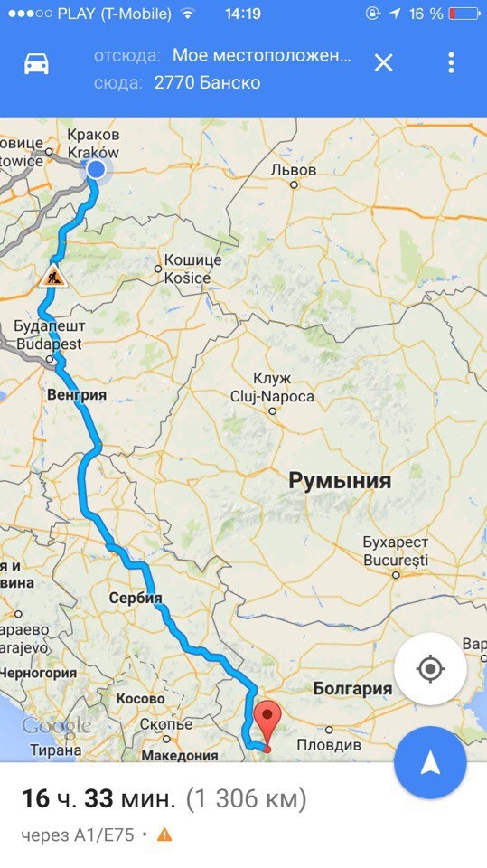 Поїздка з Польщі до Болгарії) PS Покататися на лижах 1