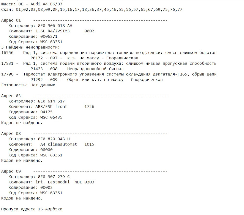 Подружил VAG KKL 1