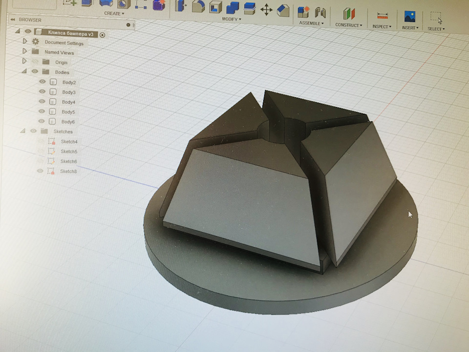 3D-модель кліпси бампера 1
