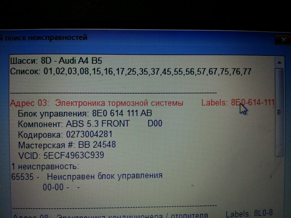 Питання по блоку ABS 1
