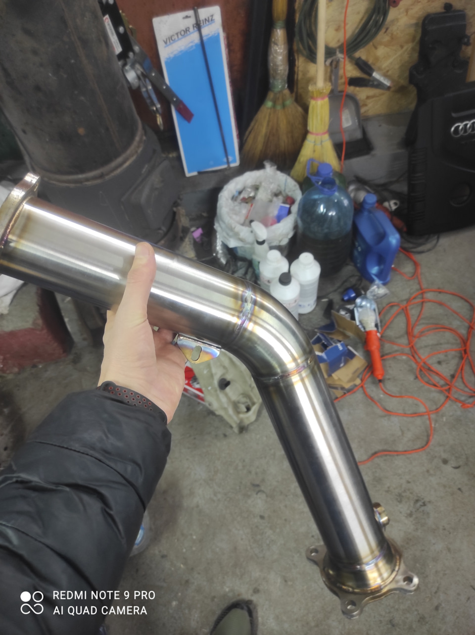 Установка Downpipe 76мм 4