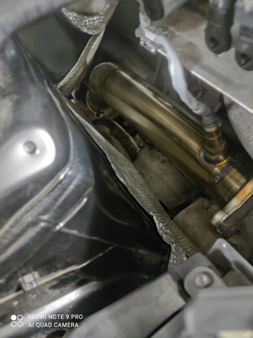 Установка Downpipe 76мм 1