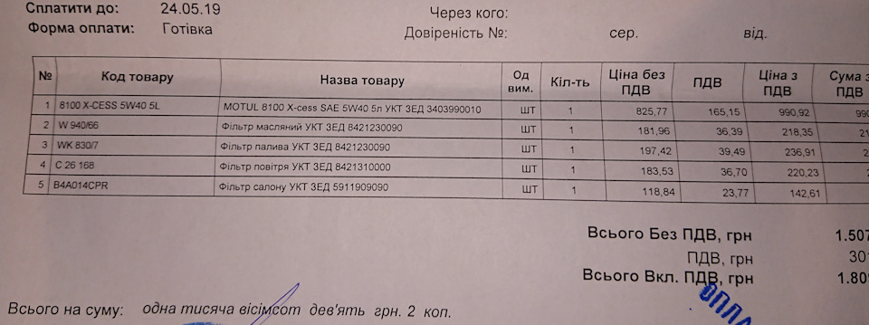 ТО заміна масла, фільтрів. 5