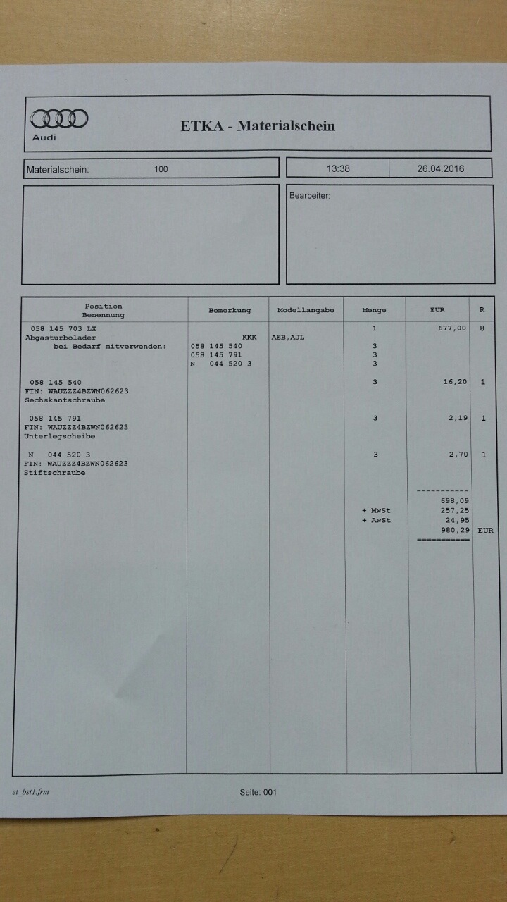 980 євро за турбіну ціна адекватна? 2