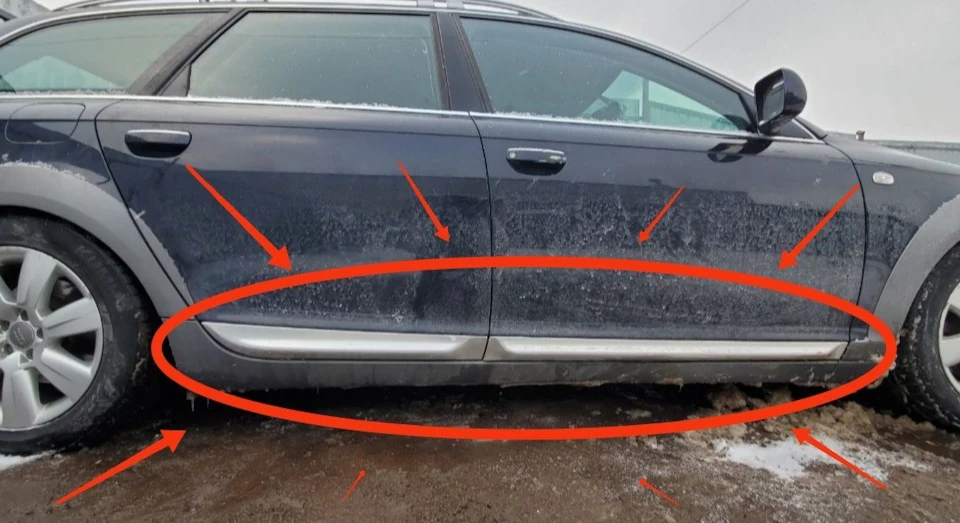 Дверні накладки, листя, молдинги від Allroad на А6 С6 седан. Є опитування... Хто допоможе?