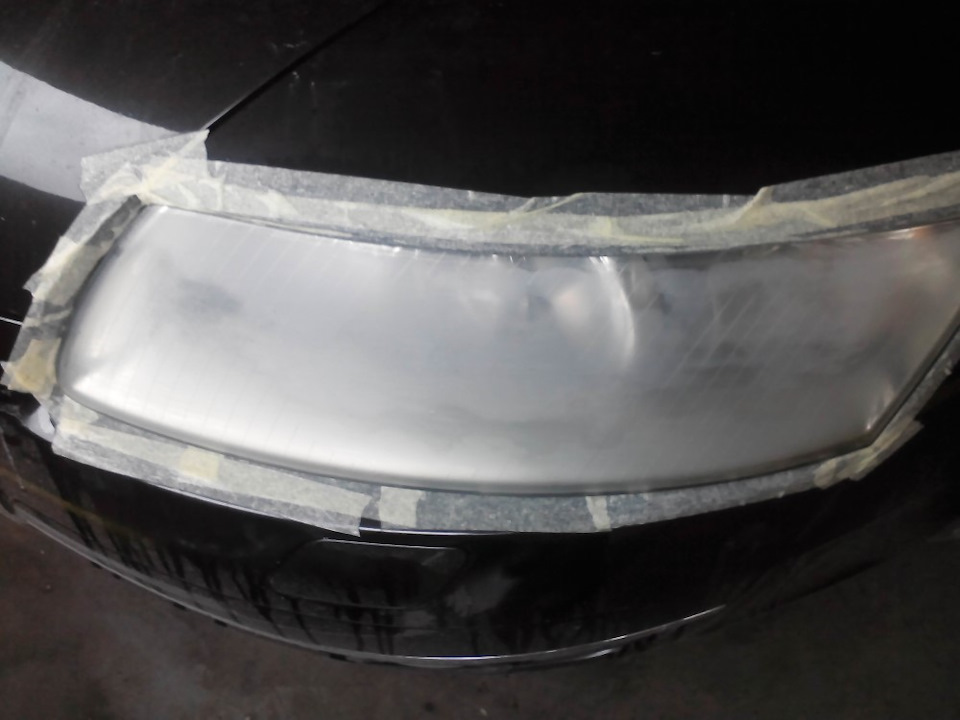Поліровка Фар пастою Farecla G3, G6, G10 на Audi A6 4F C6 4