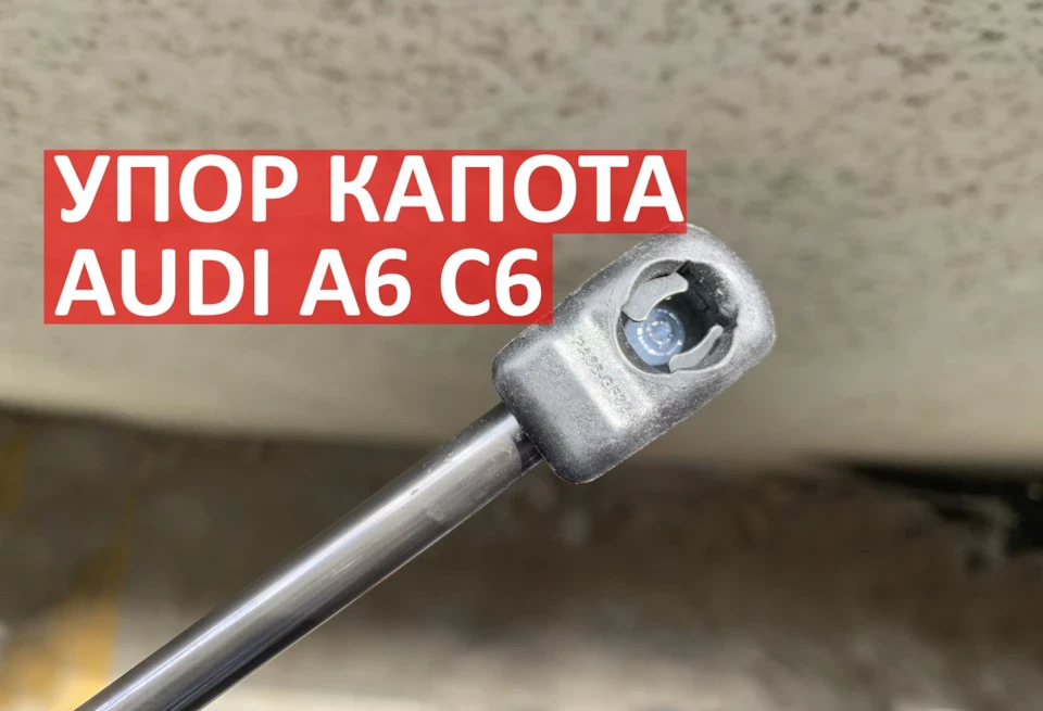 Заміна упору амортизатора капота 4F0823359A Stabilus 5001ZR Audi A6 C6