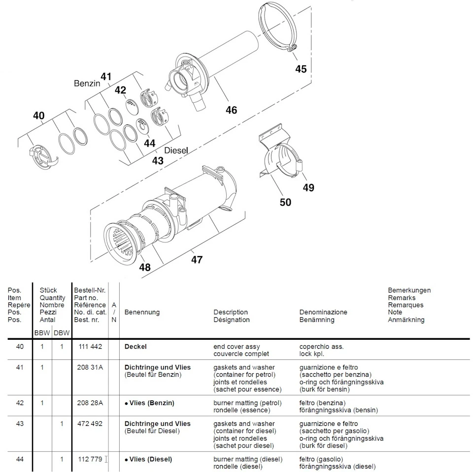 Webasto BBW46/DBW46 - частина 4 відновлення Фібра випарника HL18D (сітка)