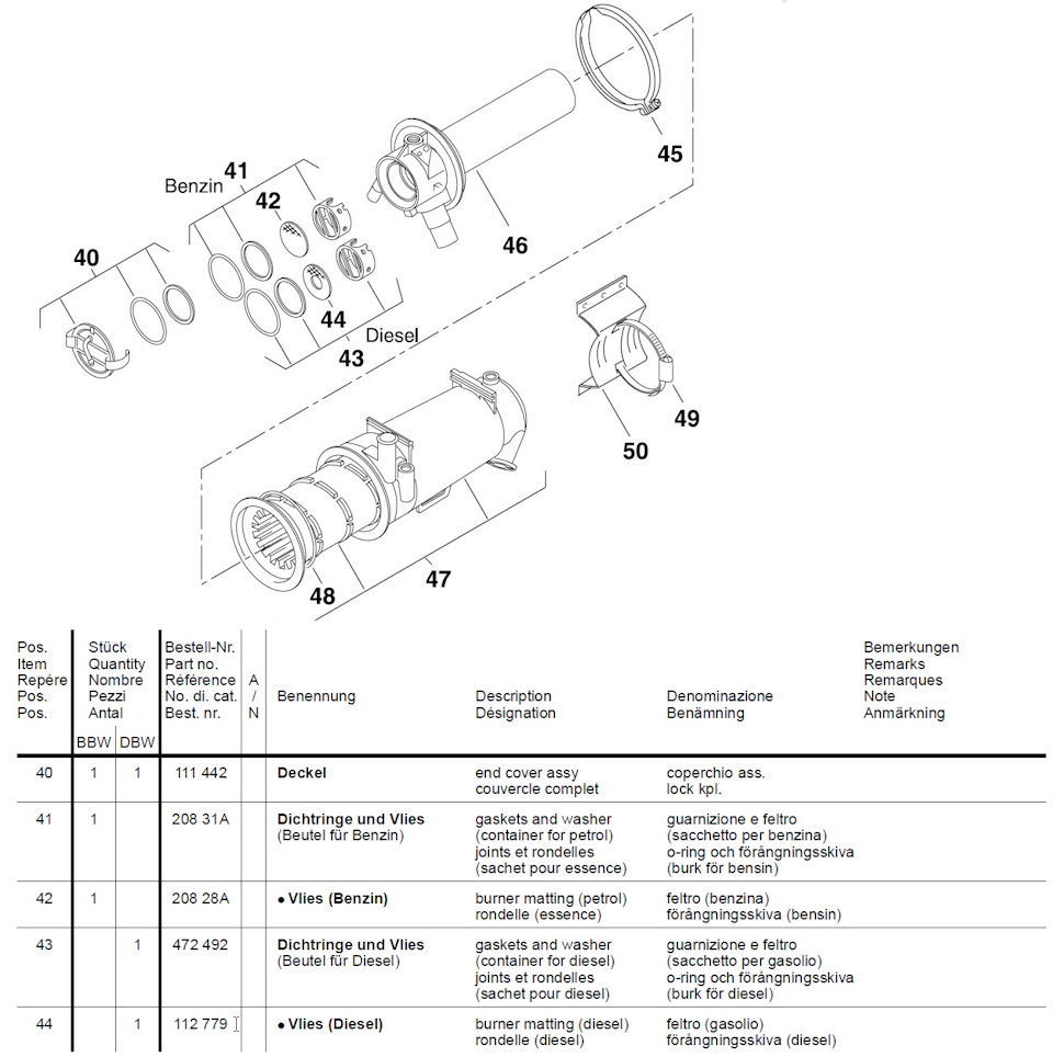 Webasto BBW46/DBW46 - частина 4 відновлення Фібра випарника HL18D (сітка) 1