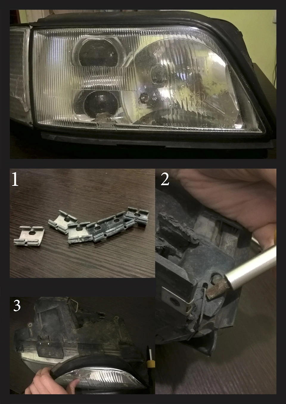 Реанімація фар Audi C4 частина1
