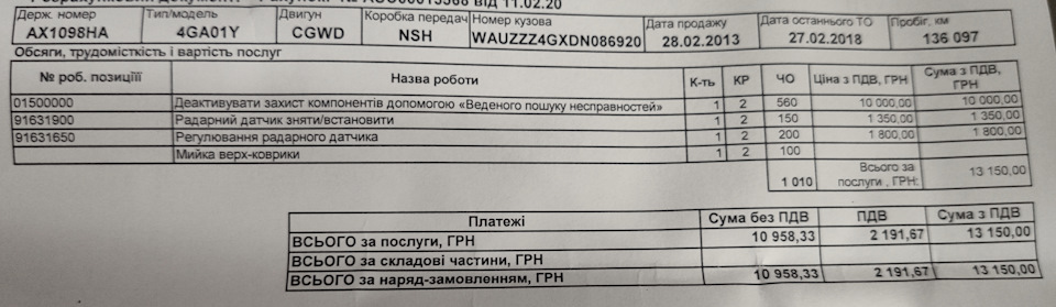 Заміна лівого дистроніка 1