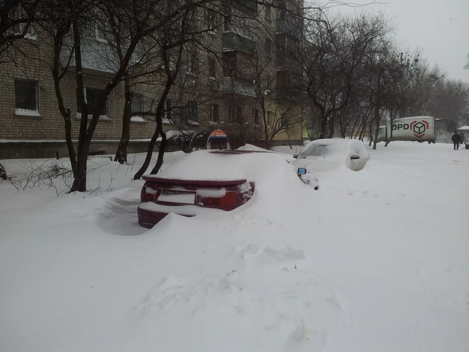 Дочекався снігу!))