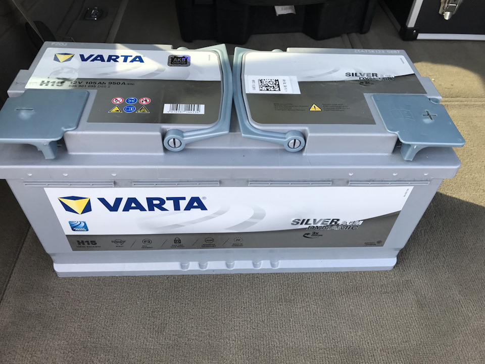 Заміна АКБ - Varta Silver Dynamic H15 105/950 AGM 1