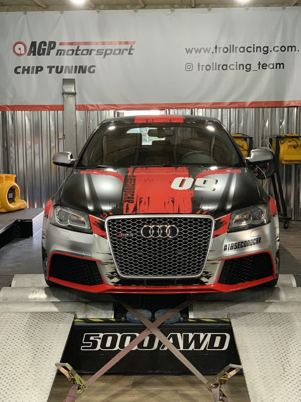 Замір на стенді та заїзд з AUDI A80 600 к.с. та 1100 кг 5