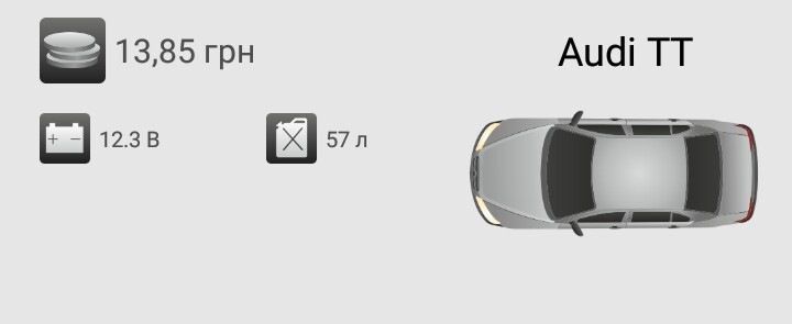 Чергове спостереження щодо витрати бензину Audi TT 3.2 1