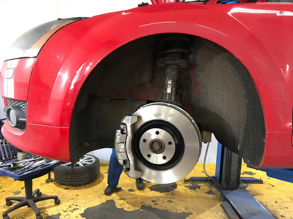 Replacing brake system on Audi TT 3.2 TRW 5