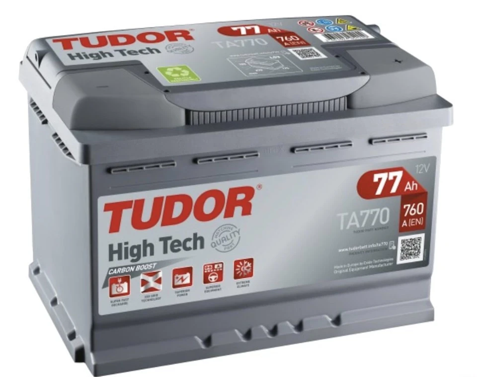 Акумулятор TUDOR 77 Ah 760A(EN)
