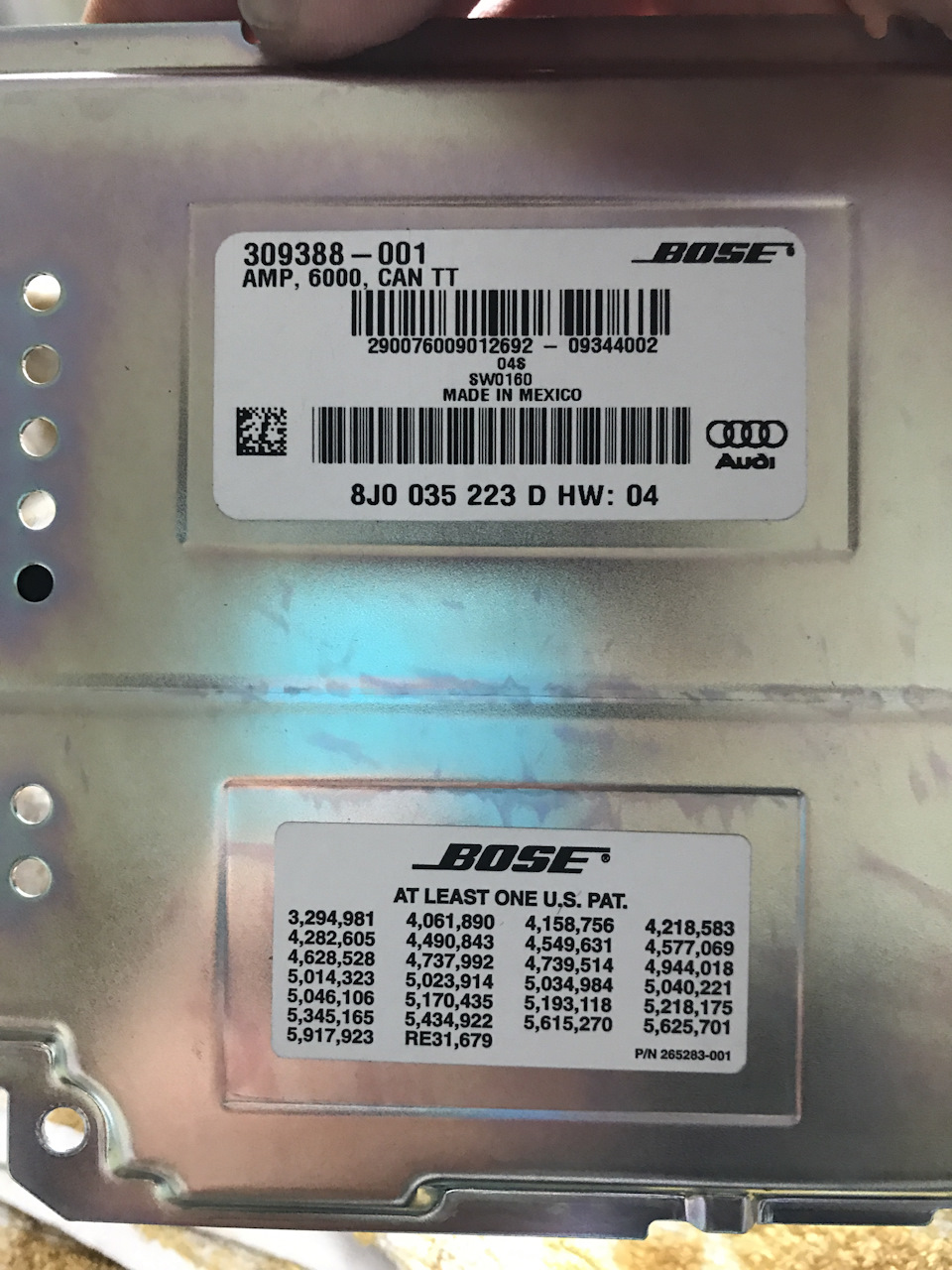 Спроба усунення помилки 16349. Перевірка підсилювача звуку BOSE 2