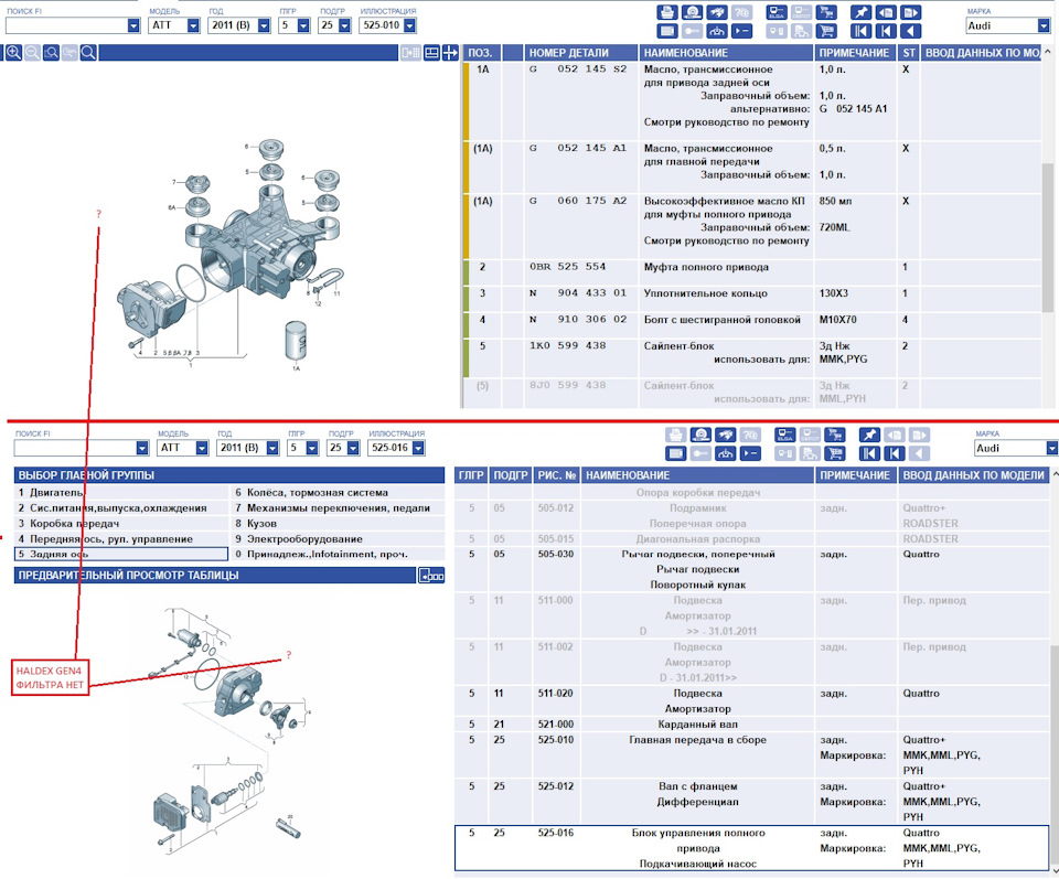 Обслуговування Haldex Gen4 на TT MK2 8J 3
