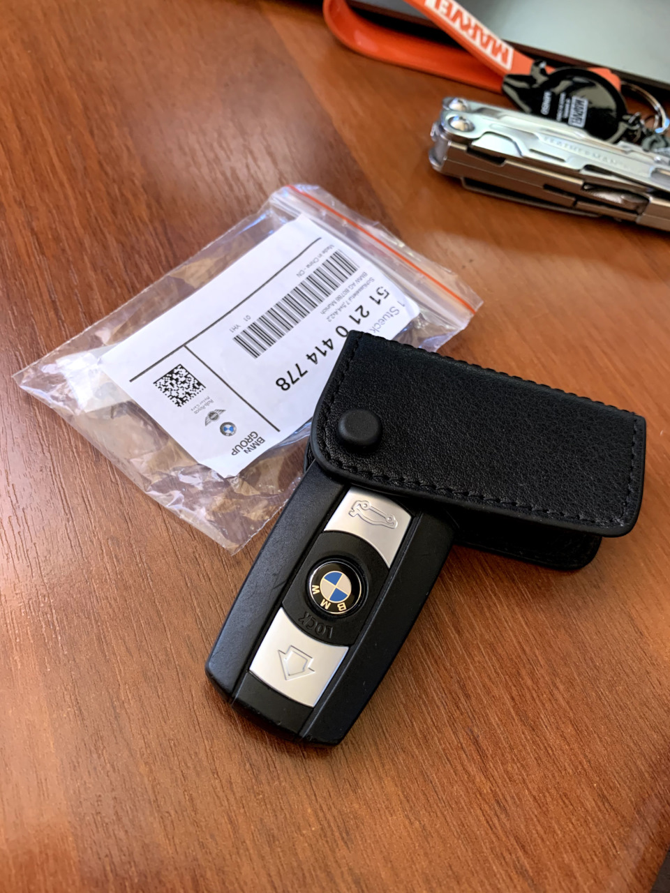 Оригінальний шкіряний чохол для ключа BMW (51210414778) 3
